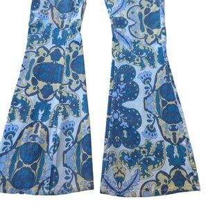 We The Free People Pull On Penny Pants Flare Floral Mod Print Hip Huggers  27